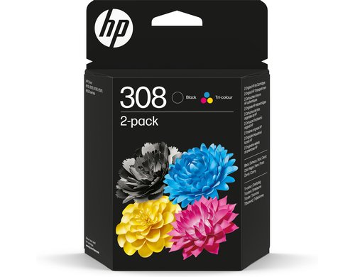 HP Combopack Nr. 308 Black + CMY 6L6S6UE Seitenkapazität ~ 160/120 Seiten