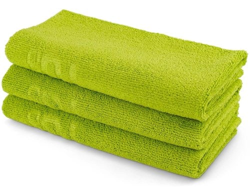 3er Set Edgeless Towel 40x40cm , 350 GSM , Grün