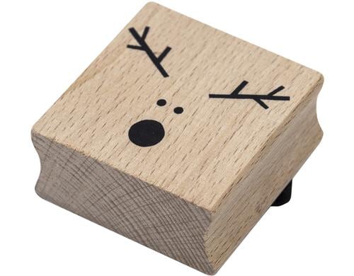 Artoz Stempel Rentier 40x40xH19mm, Buche