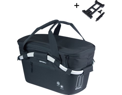 Basil Classic CA ISO MIK, schwarz Gepäckträgerkorb, 18L, 38x27x21cm