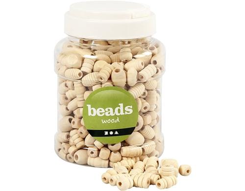 Creativ Company Holzperlen 400 g D: 5 - 28 mm, Lochgröße 2.5-3 mm