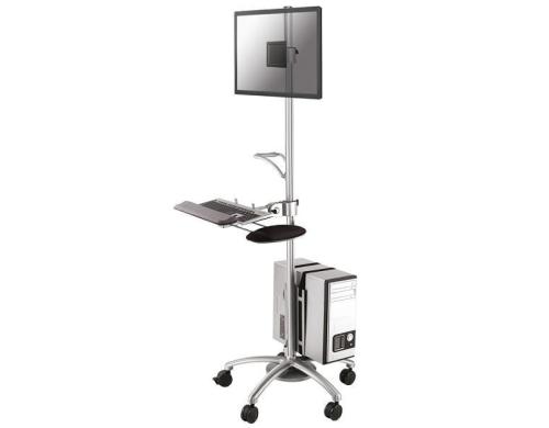 Neomounts FPMA-MOBILE1800 Floor Stand (monitor, keyboard/mouse & PC)