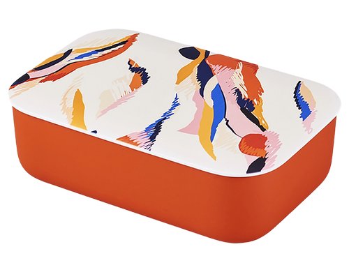 bioloco Lunchbox Classic - abstract pattern 12x17x5cm, mit Abtrennung