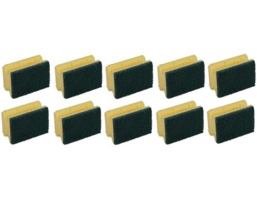 Edi Baur Padschwamm Profi klein gelb 10er Pack, mit grünem Pad