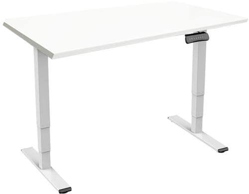 Contini Tisch höhenverstellbar weiss mit Tischplatte 1.4x 0.8 m, Gestell weiss