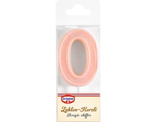 Kerzen Zahl 0 Achtung assortiert