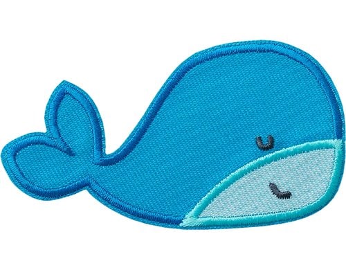 Monoquick Aufbügelbild Basic Blauwal 4.5 x 8.3 cm