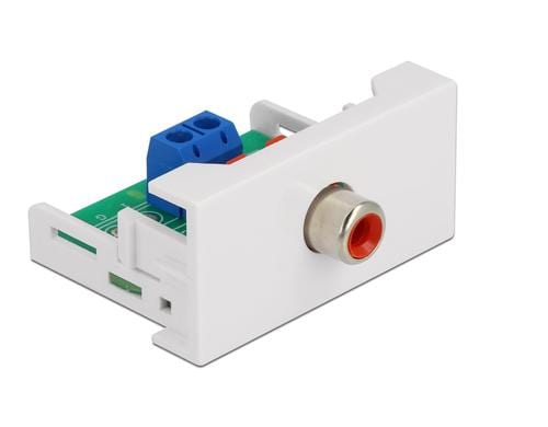 Delock Easy 45 Modul Cinch Buchse 22.5x45mm, weiss