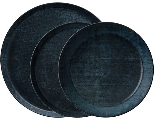 AK Teller Set 12 Stk Ocean Denim Stoneware