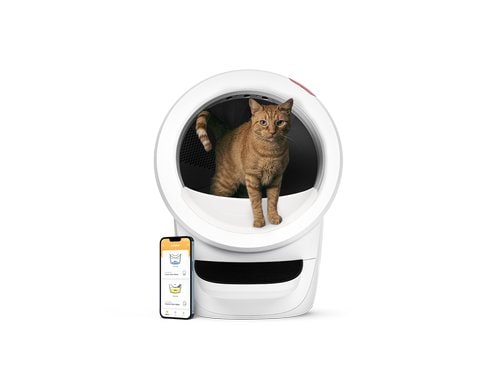 Litter Robot 4 mit Stufe weiss selbstreinigende Katzentoilette
