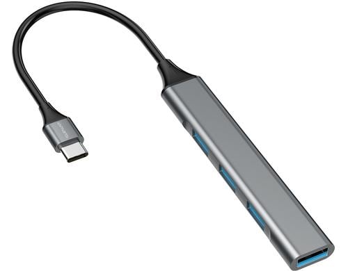 4Smarts 4in1 Hub USB-C 3x USB-A 2.0 und 1x USB-A 3.0, spacegrau