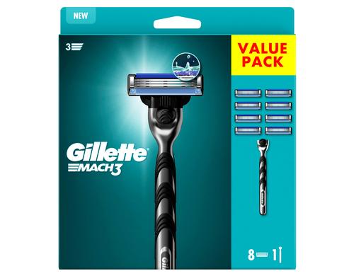 Gillette Mach3 Systemklingen 8er plus Handstück