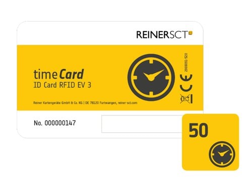 timeCard Chipkarten 50 DES (ev3) 50 Stk. Chipkarten-Mitarbeiterausweise