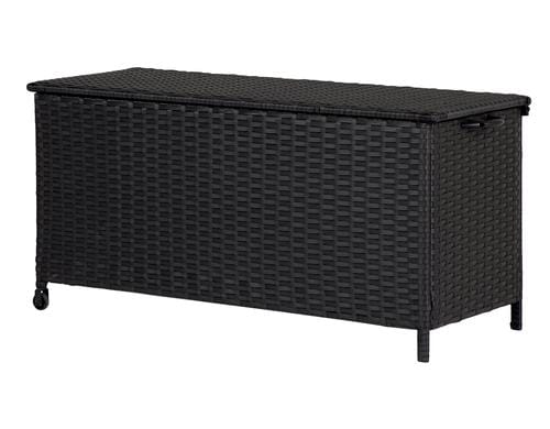 Kissenbox SIEGER mit Rädern 64x136x12cm - Schwarz