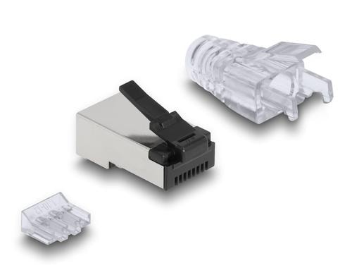 Delock RJ45 Stecker, FTP, Cat.6, 50er Set mit robuster Rastnase und Knickschutzhülle