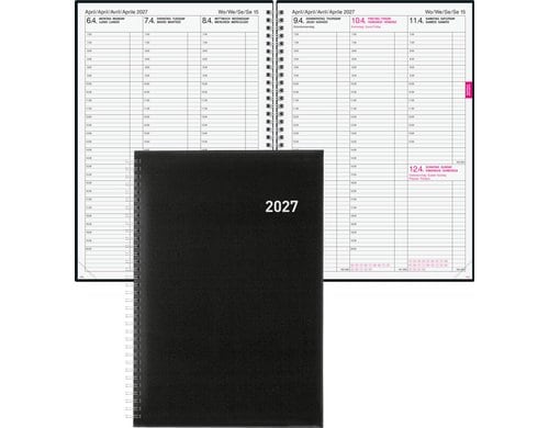 Biella Geschäftsagenda 2027 Quarta 21 x 29.7 cm, 144 Seiten, 1 Wo auf 2 S.