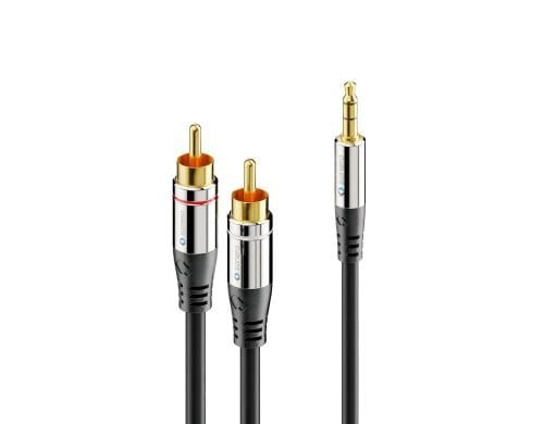 Sonero 2x Cinch auf 3.5mm Audio Kabel 7.50m, Stecker  Stecker