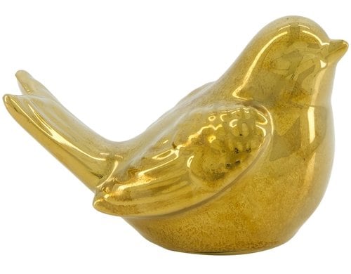 Chalet Keramikvogel Vivy 12.5x6.5x8cm gold