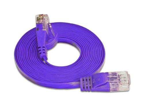 Wirewin Slim Patchkabel: UTP, 0.25m,violett Cat.6, AWG36, Klinkenschutz, Längenaufdruck