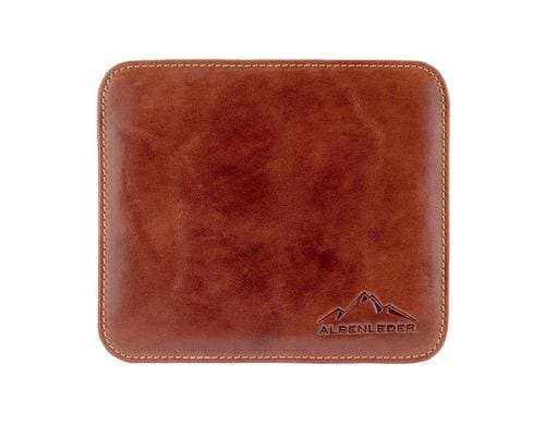 Alpenleder Mausmatte Bregenz 17x20cm, cognac