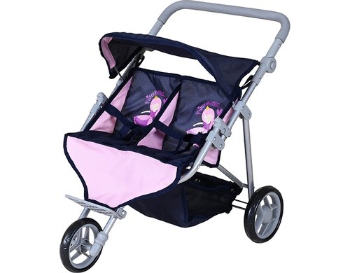 Zwillingspuppenwagen Duo princess blue