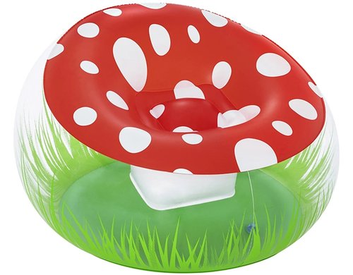 Bestway aufblasbarer Sessel Fliegenpilz 112x112x66 cm, inkl. Flickzeug