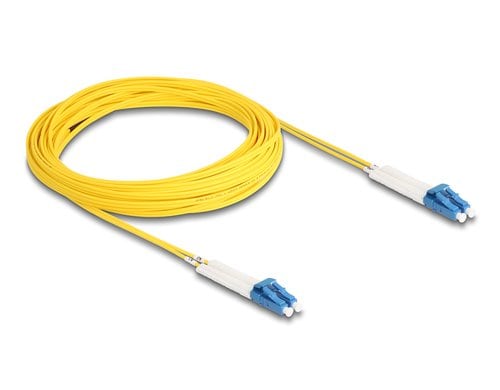 Delock LWL Duplex Patchkabel, OS2, 10m Singlemode 9/125µm, LC-LC, winkelbar