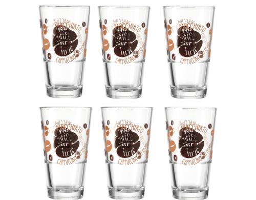 Montana Latte Macchiatotasse 6er Set Vintag Volumen: 330ml, H: 14cm, D: 8cm