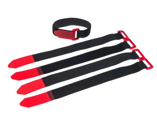 5 STK FAST-VSTRAP 25 x 480 MM BLACK / RED