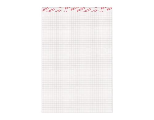 Elco Notizblock, A5, 5 Stück 4mm kariert, hochweiss, perforiert, 70gm2