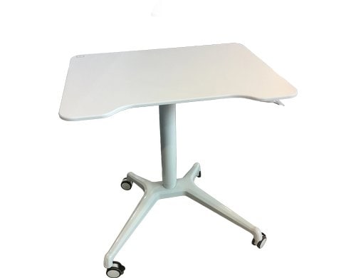 Actiforce Stehtisch BringAlong weiss 80x60cm mit Gasfeder und Rollen