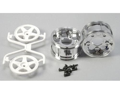 Tamiya 30mm Felgen weiss 5 Speichen 1:10, (2 Stk.) zweiteilig