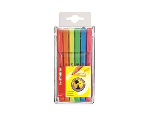 Stabilo flash Textmarker 6er Etui: alle Farben