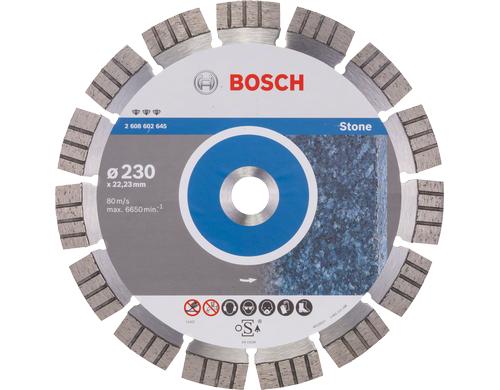 Bosch Professional Diamanttrennscheibe Best for Stone, 230x22,23x2,4x15 mm