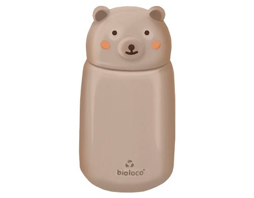 bioloco Thermos Kinderflasche - Bear 320ml , Edelstahl