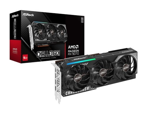 ASRock AMD Radeon RX 9070 Challenger 16G AMD Radeon RX9070, 1x HDMI, 3x DP