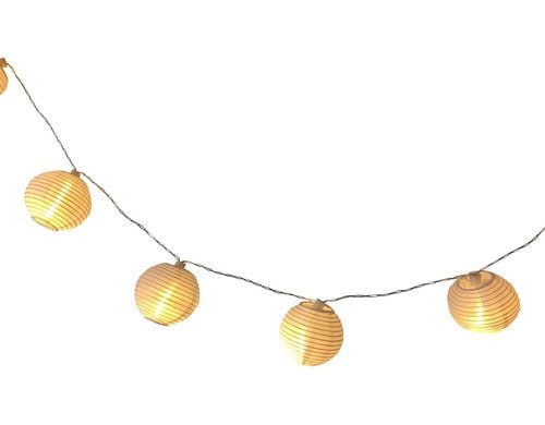 Dameco LED Solar Lichterkette Weissen Nylon inkl. LED warmweiss, solar panel