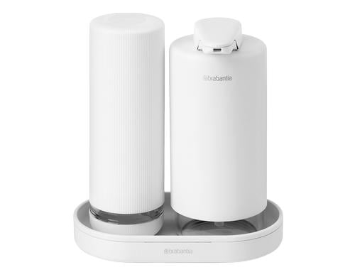 Brabantia Seifenspender 2er Set Sink Style White, 2x 200ml, Seifenspender, Seifenqueez