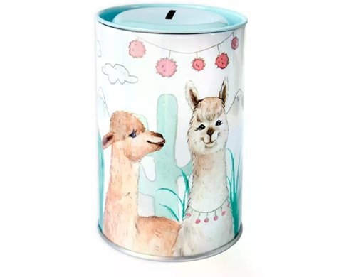 Grätz Spardose Alpaka Metall, 12.5x8.5 cm (HxD), Deckel aufmachen