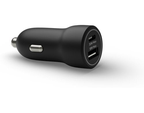 dbramante Car Charger USB-C+USB-A 30W+18W 12/24V Black