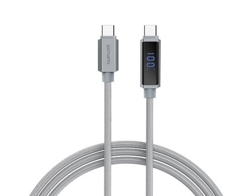 4smarts USB 2.0 USB-C Kabel, 1.5m DigitCord bis 100W, 1.5m, grau