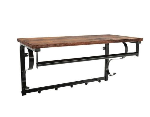 Vasagle Garderobe Industrial Look Metall,Holz,60x30x32cm(LxBxH),Traglast ver.