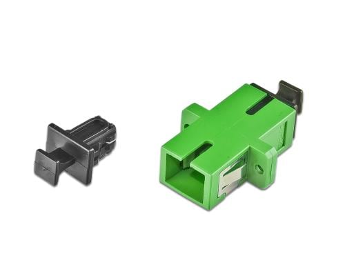 Lightwin LWL Kupplung SC-SC, Simplex Singlemode, APC, plastik, grün