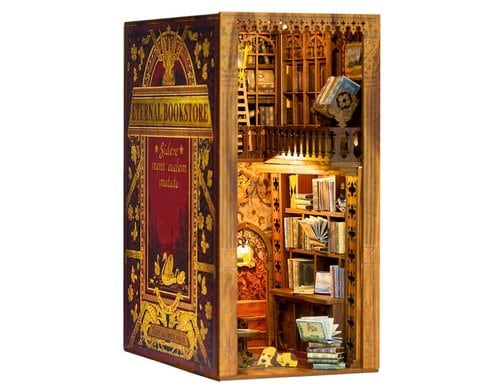 Cutebee Eternal Bookstore CNG-YS05B Book Nook, Holzbausatz, inkl. LED