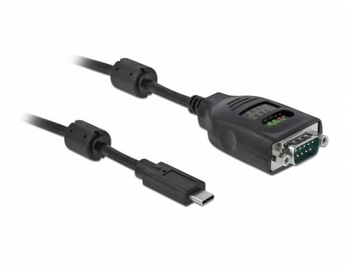 Delock Adapter USB-C auf Seriell DB9 RS-232 mit 9 LED, Tester