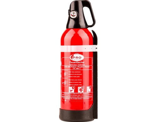 P.R.O. Feuerlöscher Pulver PA 2 MS Brandklasse A,B,C 2 kg, PFAS-frei