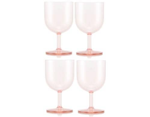 Bodum Okett Rotwein-G rosa Transparent rosa, 4Stk