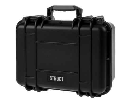 STRUCT Kunststoffkoffer D3617, schwarz mit Schaumstoffeinlage, 358X284X168