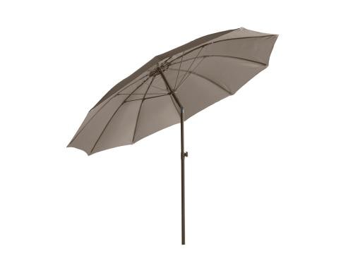 COCON Sonnenschirm Ø 270 cm, Aluminium Taupe, 270x270cm, 180Gr UV50