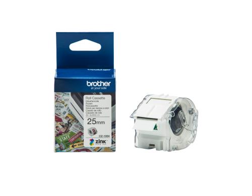 Brother CZ1004 Endlosetikette Rolle 25mm breit, 5m lang, zu VC-500W